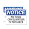 Signmission No Food Consumption In This Area, 10 in W x Rectangle, Plastic OS-2PACK-NS-P-710-L-14561 - alternate 1